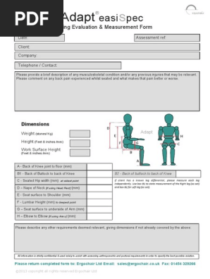 Body Measurements Form