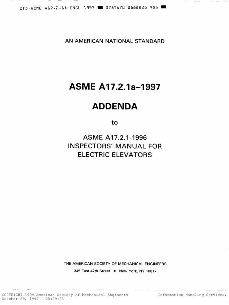 Asme a17 2 1a pdf clubs and societies non profit organizations