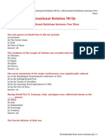 International Relation MCQs - International Relations Between Two Wars