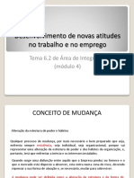 Desenvolvimento de Novas Atitudes No Trabalho e No Emprego1