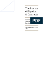 The Law On Obligation & Contracts: Compendium of Cases in Bar Question Format
