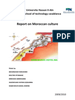 Report On Moroccan Culture: Universite Hassan II-Aïn High School of Technology Casablanca