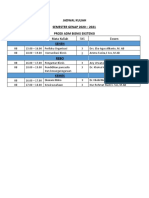 Jadwal Kuliah Semester 2 New