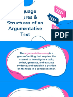 Language Features & Structures of An Argumentative Text