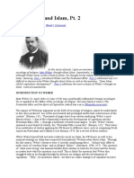 Max Weber and Islam, Pt. 2: July 20, 2009 Shaw 1 Comment