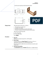 Exercise 1: Sheet Metal Bracket: Design Intent