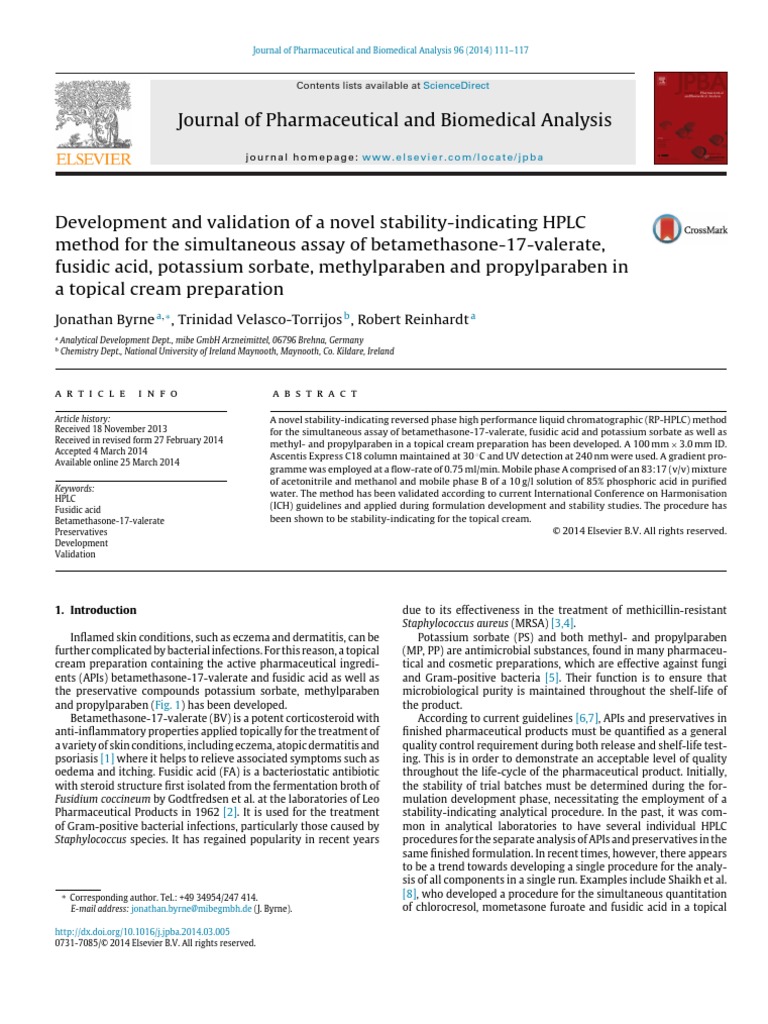 Development and Validation of A Novel Stability-Indicating HPLC | PDF ...