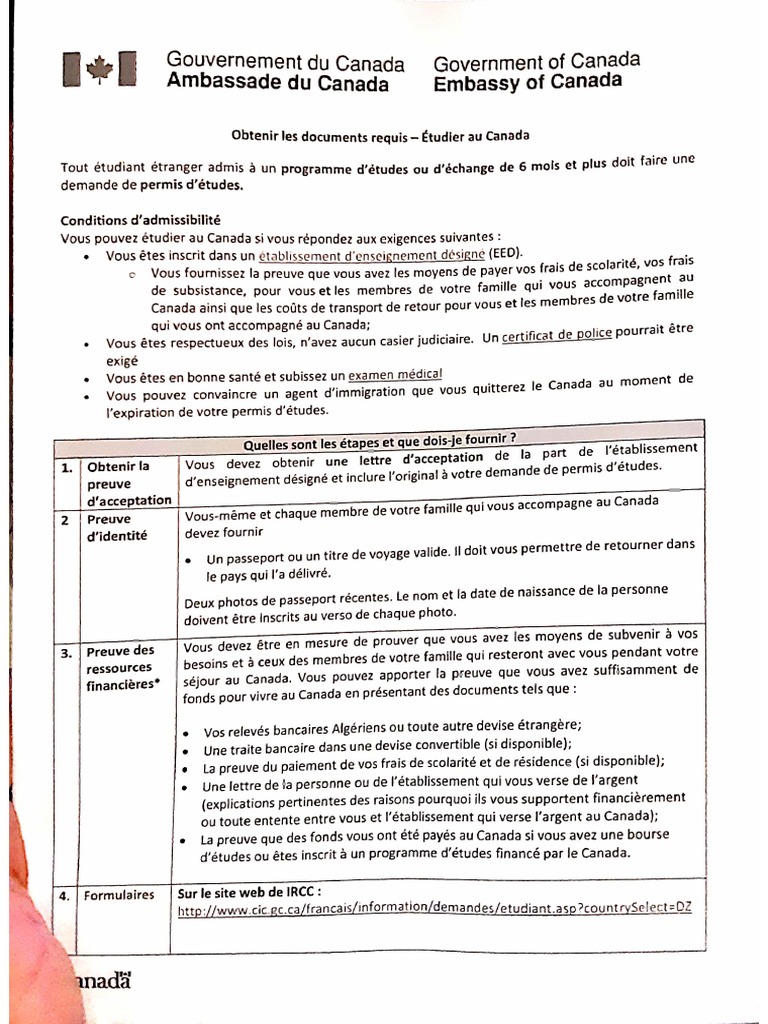 Formulaire Web Ircc - Service Publique