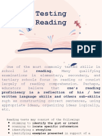 Testing Reading