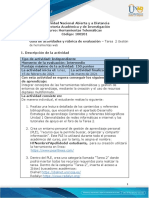 Guía de actividades y rúbrica de evaluación - Unidad 1 - Tarea 2 - Gestion de herramientas