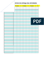 Tabela Entrega de Atividades