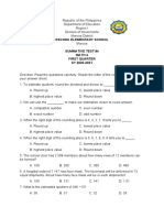 Summative Test # 4 Math