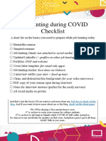Job Hunting in The Time of COVID Checklist