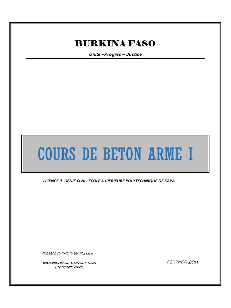 Cours de Béton Armé - Génie Civil | PDF | Béton armé | Béton