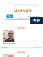 Rest Api Vs GRPC: Vladimir Dejanović Javaland