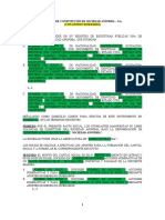 4.-Modelo de Minuta Constitución de Sociedad Anónima - S.A. Con Aporte Dinerario