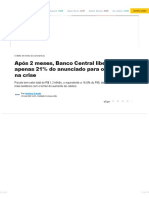 Após 2 meses, Banco Central liberou apenas 21% do anunciado para os bancos na crise