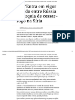 Entra em Vigor Acordo Entre Rússia e Turquia de Cessar-Fogo Na Síria - Internacional - Estado de Minas