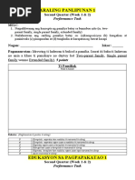 Performance Tasks Quarter 2 | PDF