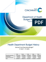 Dept of Health Budget Presentation