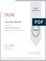 Lukas Albert Rahardjo: Course Certificate