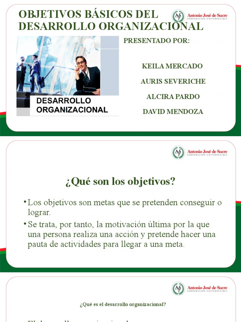 Objetivos del Desarrollo Organizacional | PDF | Desarrollo ...