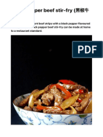 Black pepper beef stir-fry (黑椒牛柳) - Red House Spice