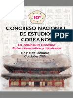 Actas - 10º Congreso Nacional de Estudios Coreanos - AAEC - 2016