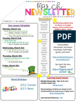 Homeroom Newsletter March 1 (Autosaved)