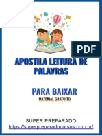 Cursos online gratuitos de educação e apostila de leitura de palavras