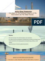 The Impact of The Petroleum Industry On The Environment and The Haber Process