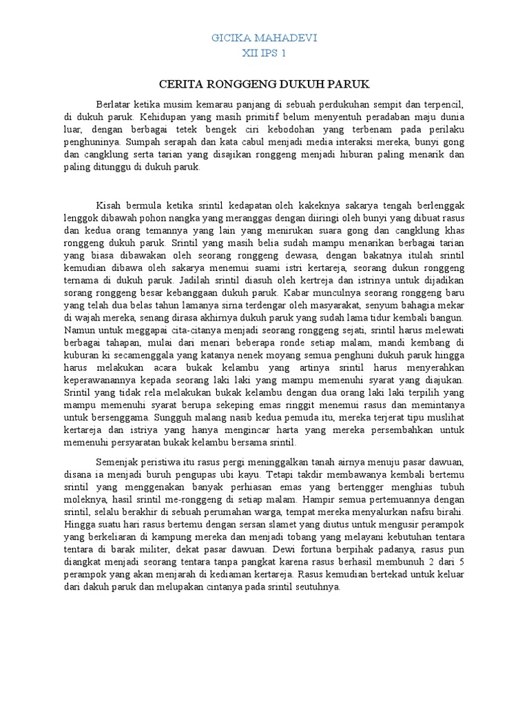 Cerita Ronggeng Dukuh Paruk PDF