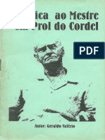 Súplica Ao Mestre em Prol Do Cordel