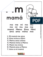 Ma Me Mi Mo Mu Mo Mi Mu Ma Me Mamá Memo Ema Mimi Amo Ama Mima Mío