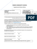 Romeo Community Schools Supplemental Salary Notice