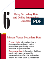 Using Secondary Data and Online Information Databases