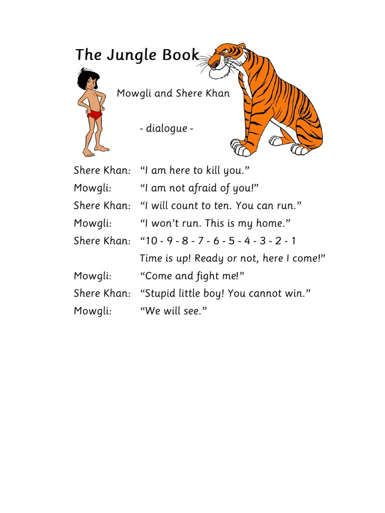 The Jungle Book Scene Dialogue PDF