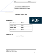 FYP Proposal Template For Development