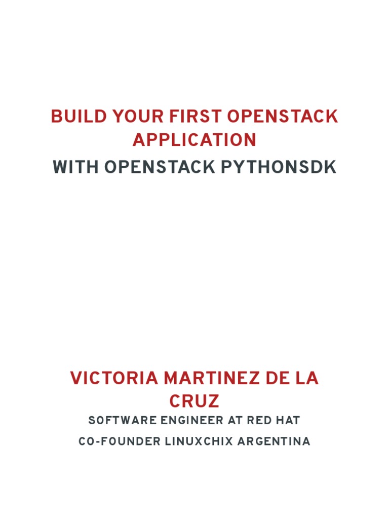 Build Your First Openstack Application | PDF | Open Stack | Cloud Computing