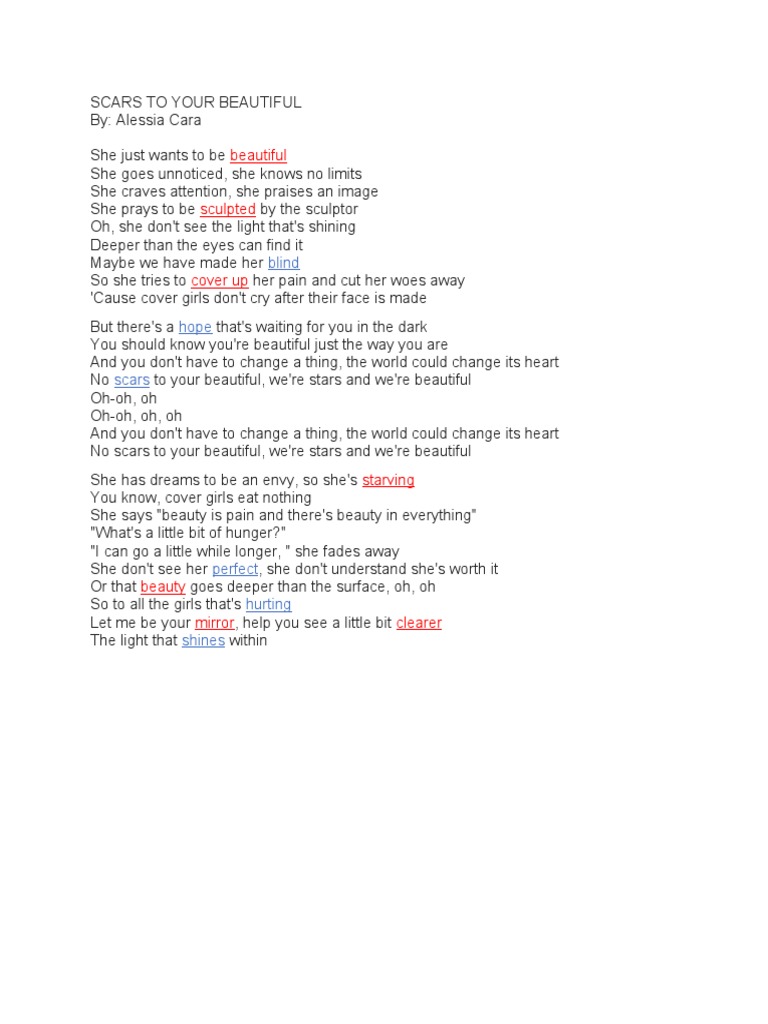 Scars To Your Beautiful PDF