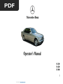 Operator's Manual: Mercedes-Benz