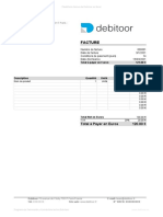 Modele de Facture Debitoor Excel