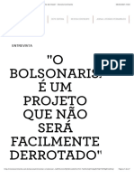 "O Bolsonarismo É Um Projeto Que Não Será Facilmente Derrotado" - Revista Continente