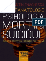 Constantin Enachescu Psihotanatologie Psihologia Mortii Si Suicidului