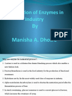 Application of Enzymes in Industry: by Manisha A. Dhotre
