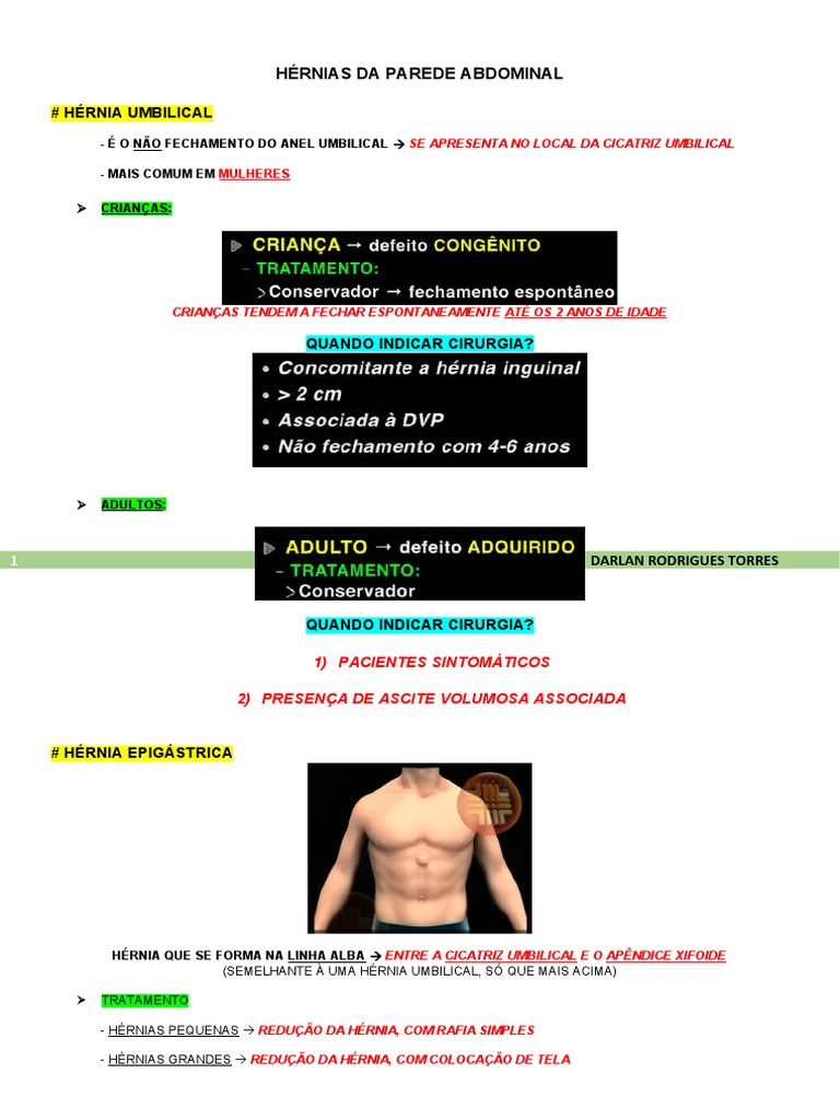 Hérnias Da Parede Abdominal | PDF | Especialidades médicas