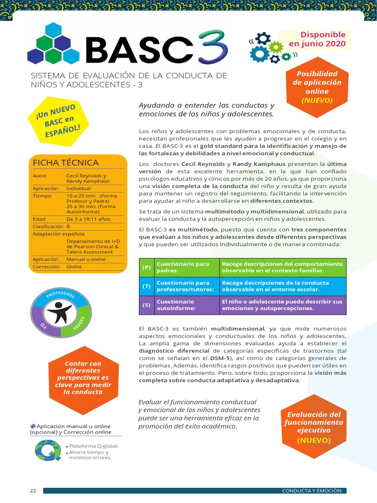 BASC-3: Evaluación Conductual Infantil | PDF | Las emociones ...