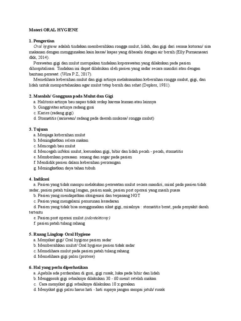Oral Hygiene | PDF