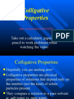 Colligative Properties: Take Out A Calculator, Paper and Pencil To Work Problems While Watching The Video