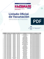 Lista oficial de vacunación